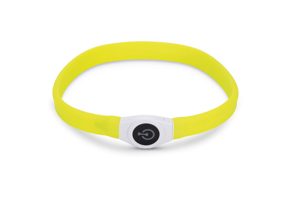 Beeztees Safety Gear Glowy USB - Lichtgevende Halsband - Hond - 25.70 cm - geel - 25 mm - 21.50 cm - 65.00 cm