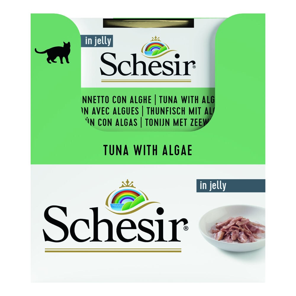Schesir - Kattenvoer in Gelei - 85 - tonijn en seeweed