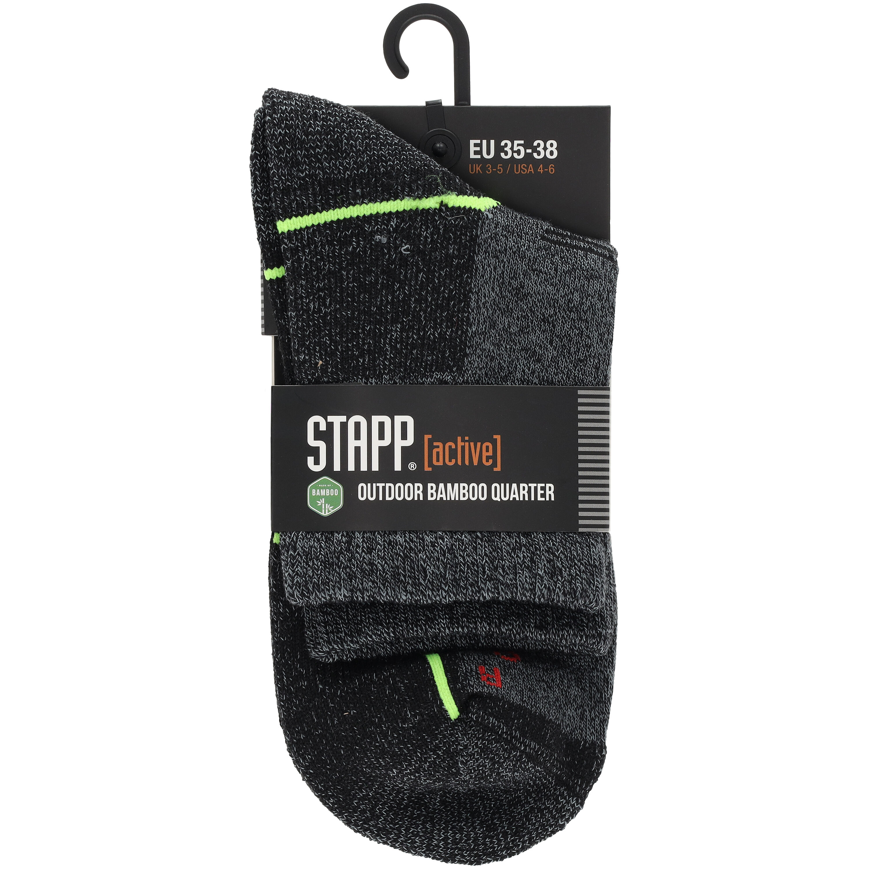 STAPP Bamboo Quarter  - Wandelsokken - Zwart - 35-38 STAPP Bamboo Quarter  - Wandelsokken - Zwart - 35-38
