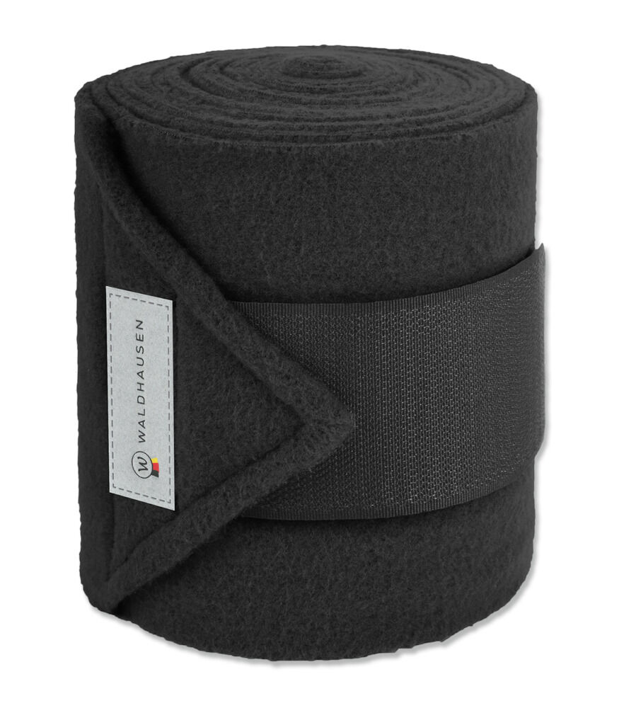 Waldhausen Bandage - Fleece - 4 stuks - Beenbescherming - Zwart - 300.00 cm