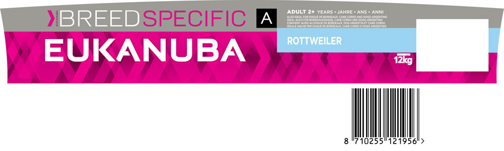 Eukanuba Breed Specific Rottweiler - Hondenvoer - 12 - kip, kalkoen