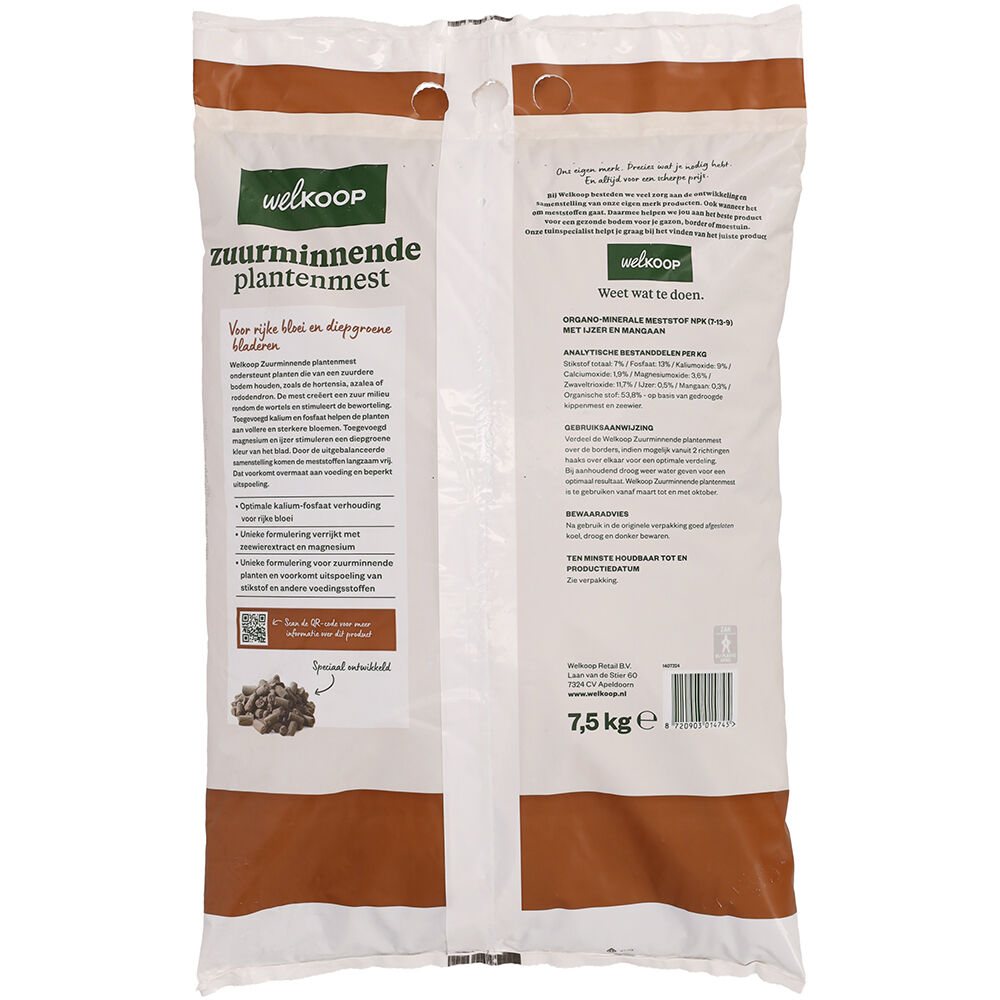 Welkoop - Zuurminnende Plantenmest - 7,5 kg