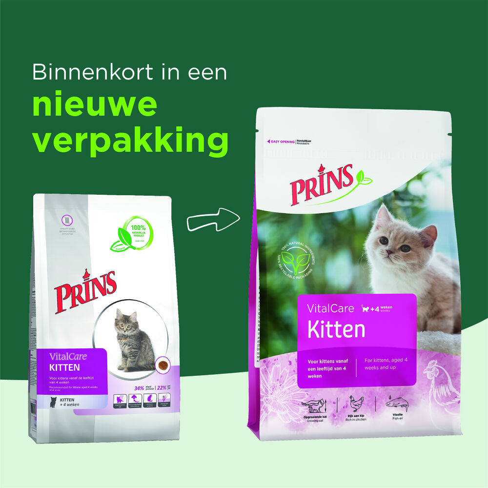Prins VitalCare Kitten - Kattenvoer - 10.00 - gevogelte