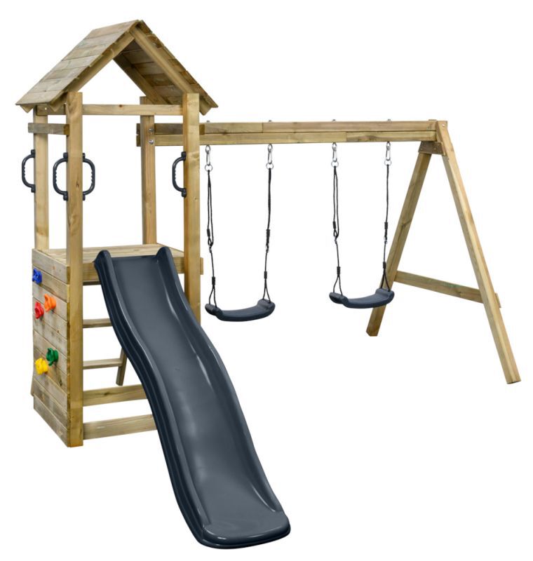 Swing King Maria - Speeltoestel - Grijs - Hout Swing King Maria - Speeltoestel - Grijs - Hout