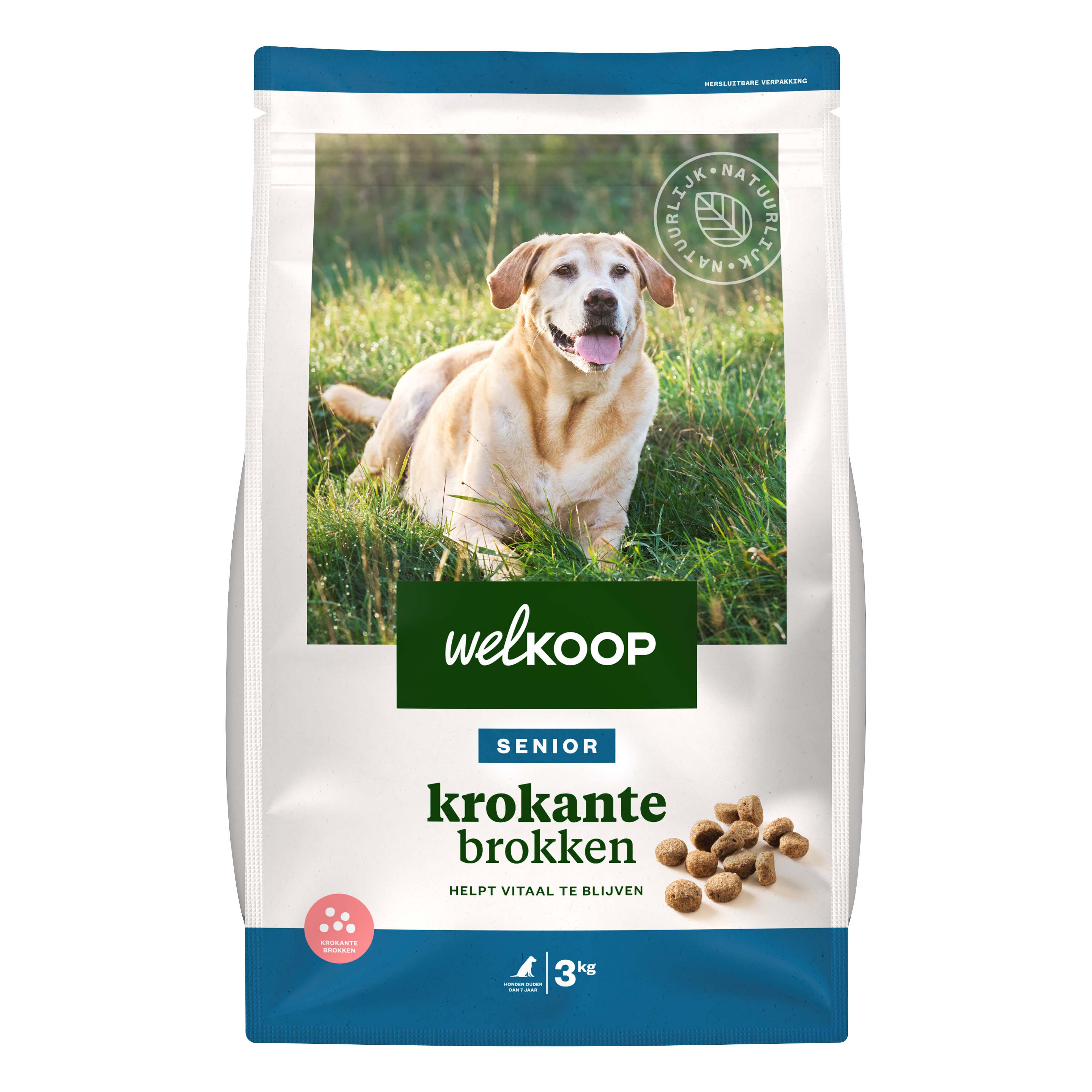 Welkoop Senior Krokante brokken - Hondenvoer - 3.00 - kip