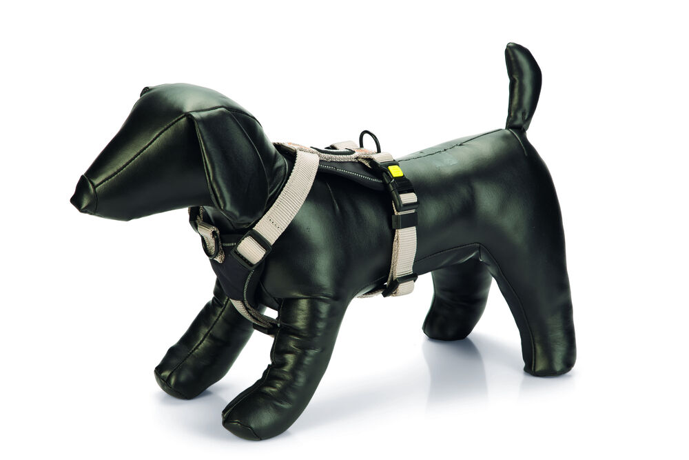 Beeztees Premium Parinca - Y-tuig Hond - grijs - 20 mm - 42 tot 46 cm - 46 cm