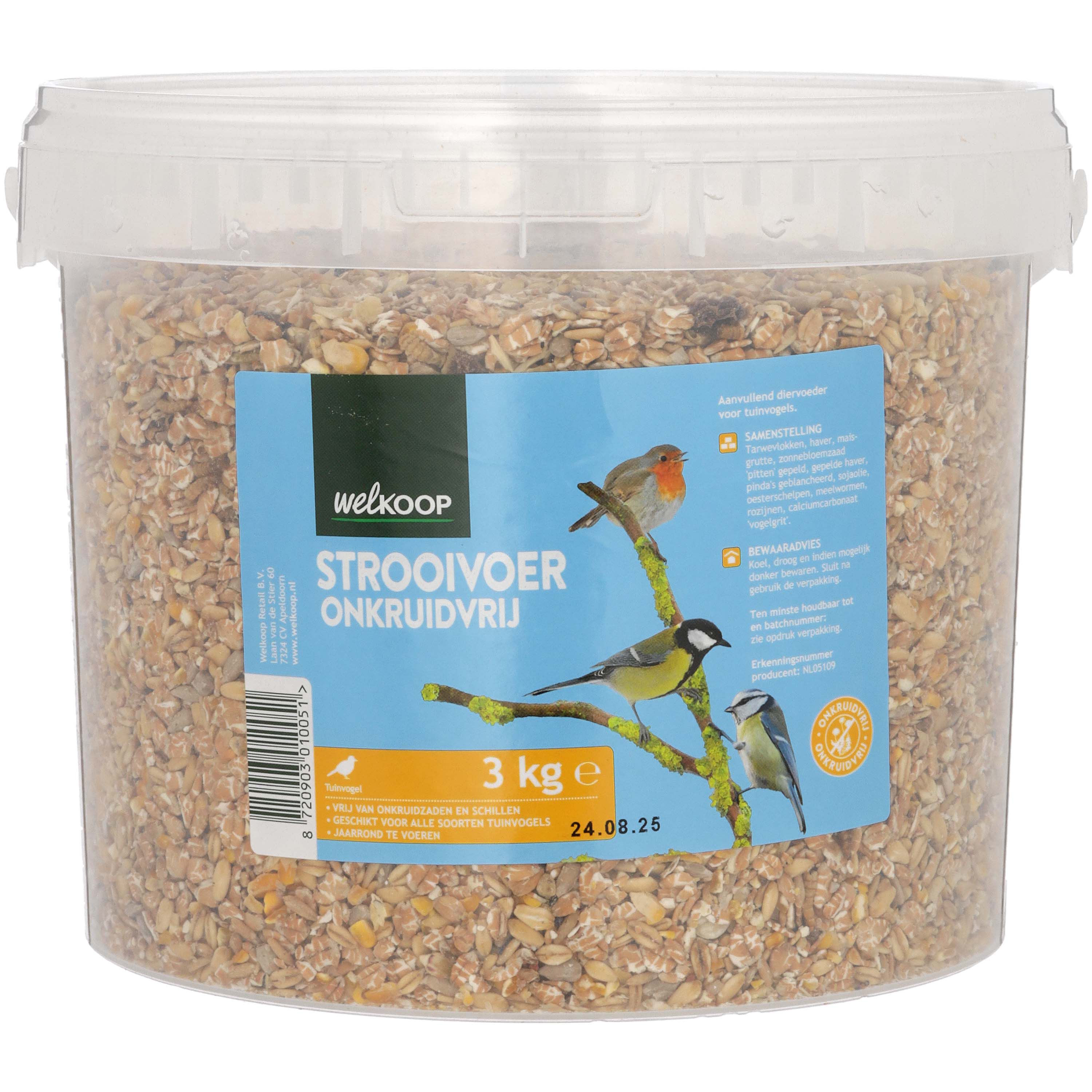 Welkoop - Strooivoer - Onkruidvrij - in emmer - Tuinvogelvoer - 3 - Onkruidvrij
