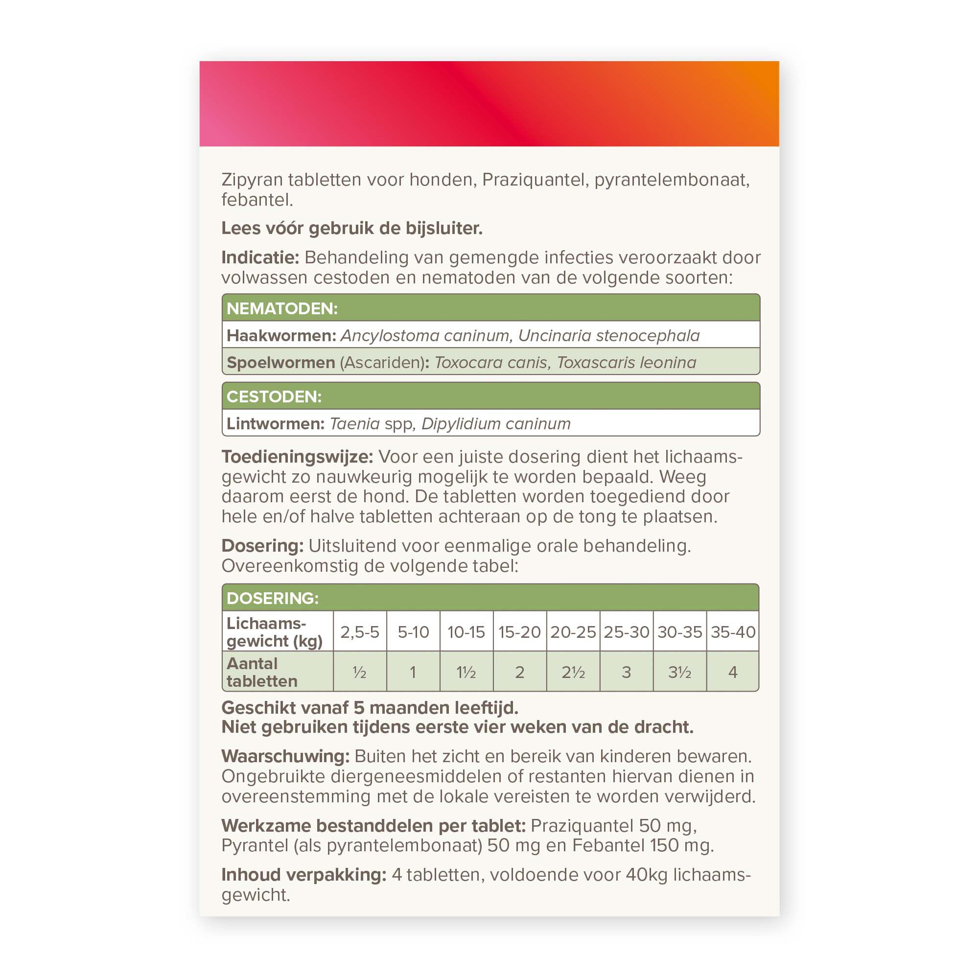 Beaphar All-in-one Tabletten - Ontwormen Hond - S/M