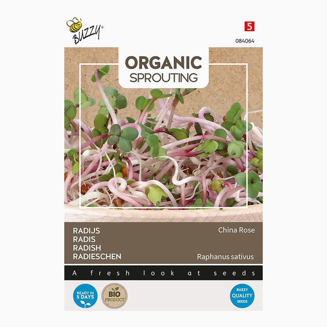 Buzzy® Organic Sprouting - Radijs China Rose - 30 Buzzy® Organic Sprouting - Radijs China Rose - 30