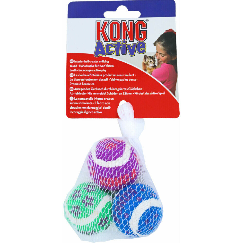 Kong Active Tennisballen - Kattenspeeltje Kong Active Tennisballen - Kattenspeeltje