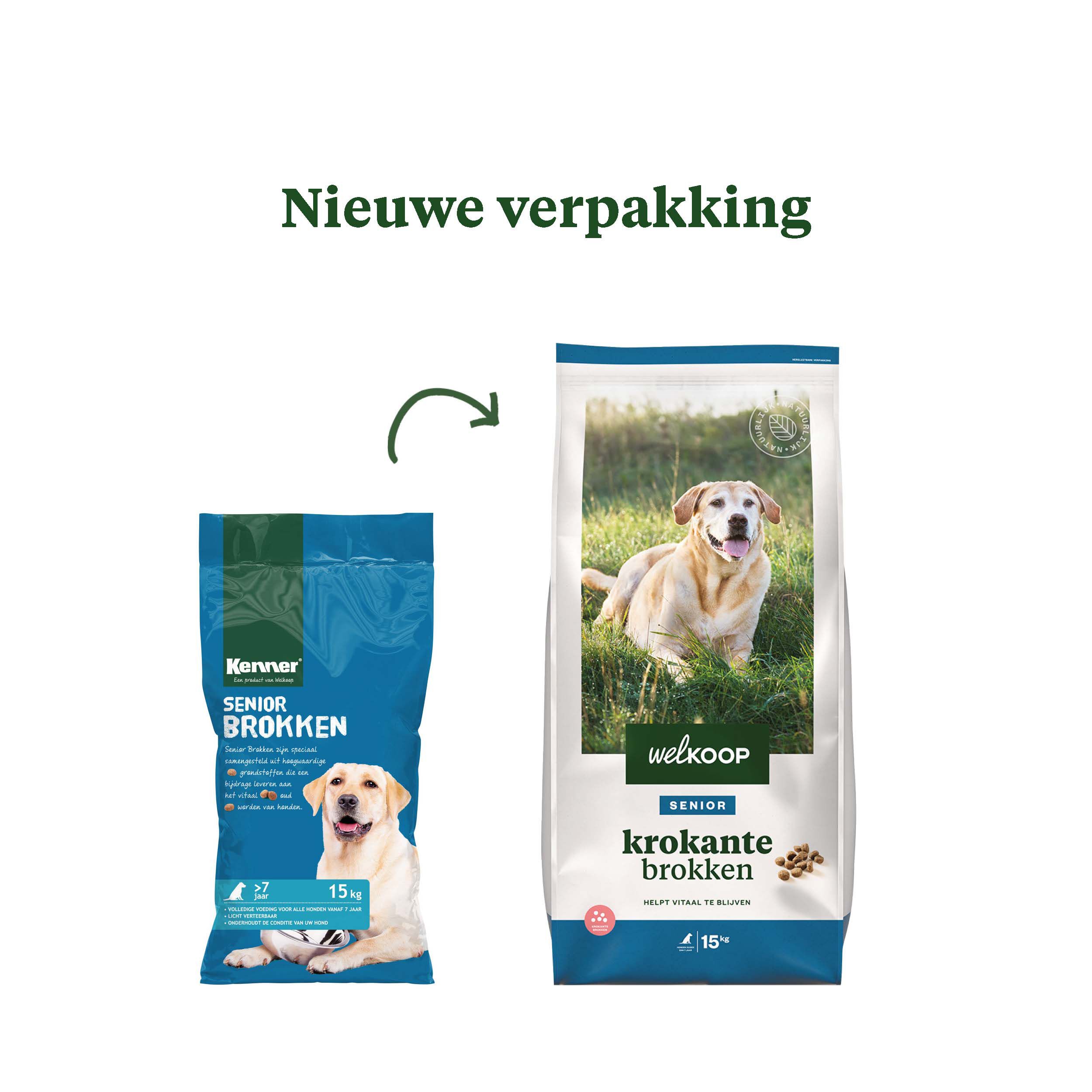 Welkoop Krokante brokken Senior - Hondenvoer - 15.00 - kip