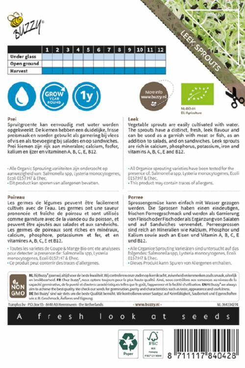 Buzzy® Organic Sprouting - Mosterdkers - 30.00