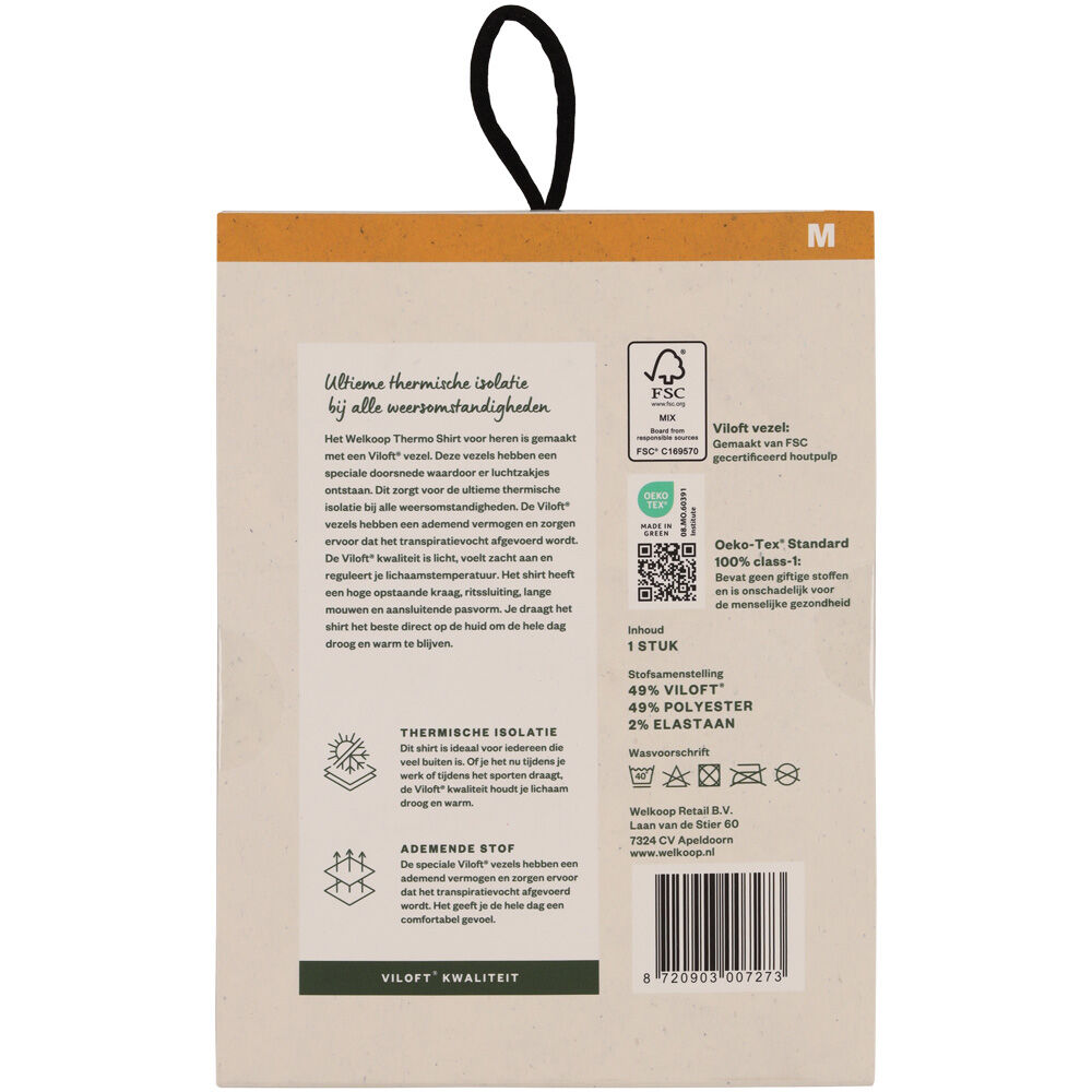 Welkoop - Thermoshirt met Col - M - Antraciet