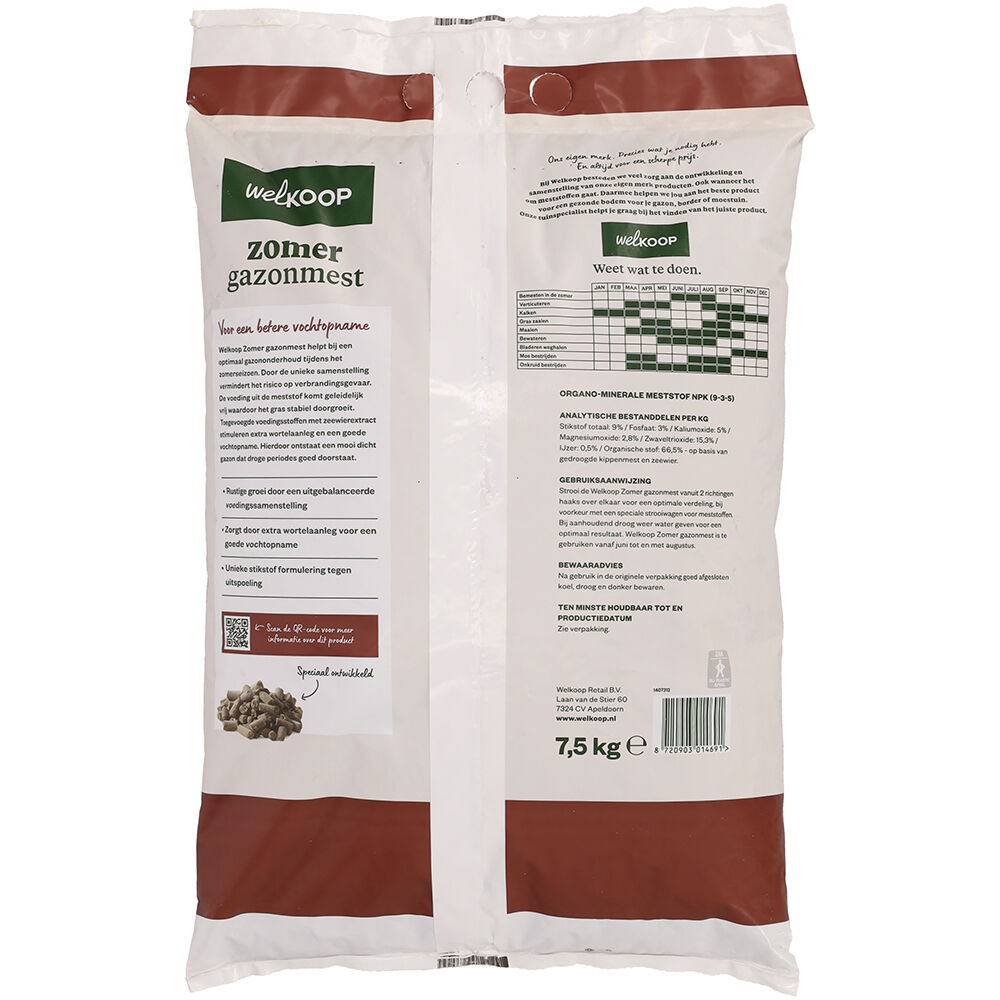 Welkoop - Zomer Gazonmest - 250 m² - 7,5 kg