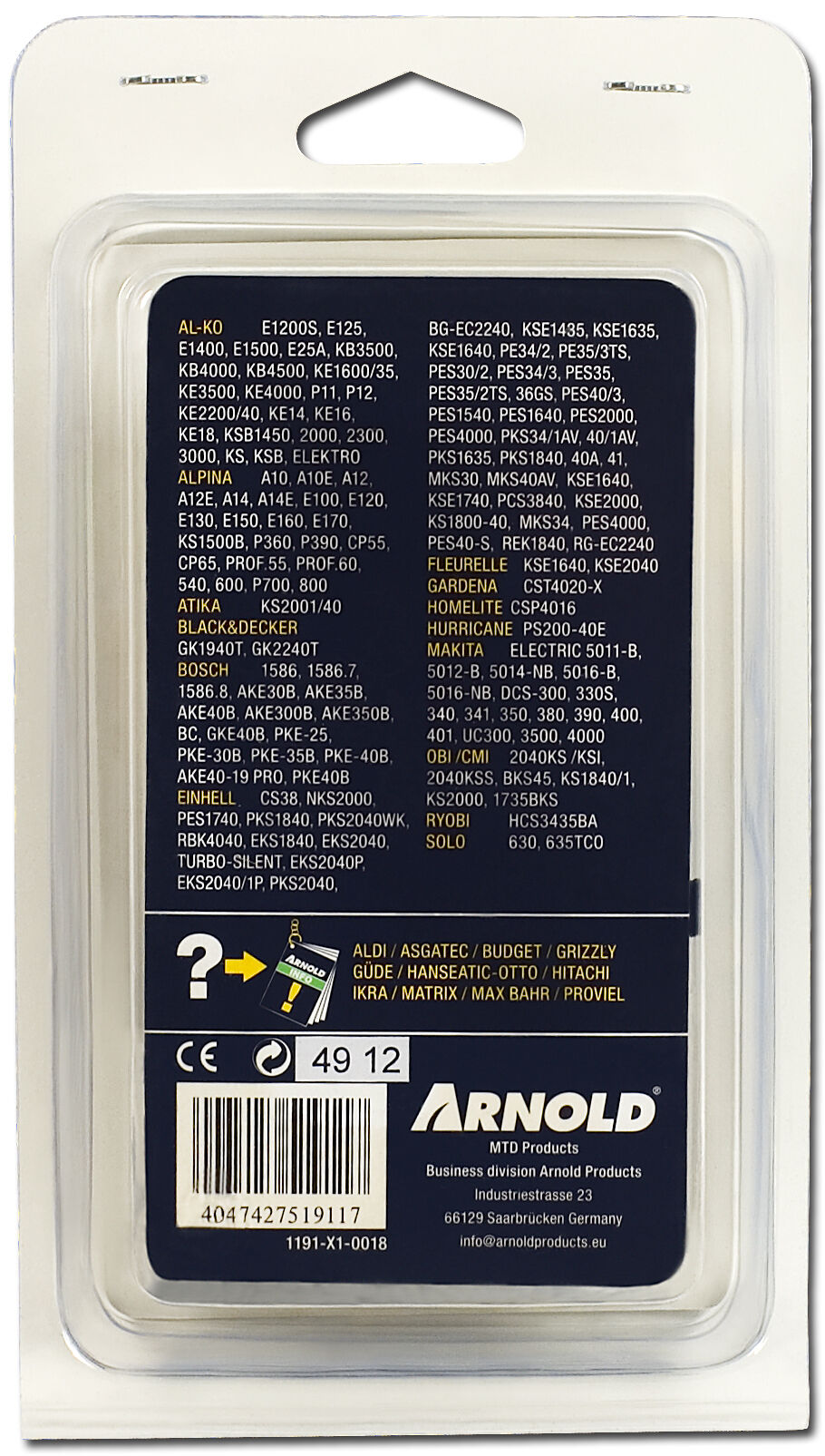 Arnold AK02 3/8 1.3mm 57 schakels - Zaagketting - Sat Mar 08 00:00:00 CET 2025