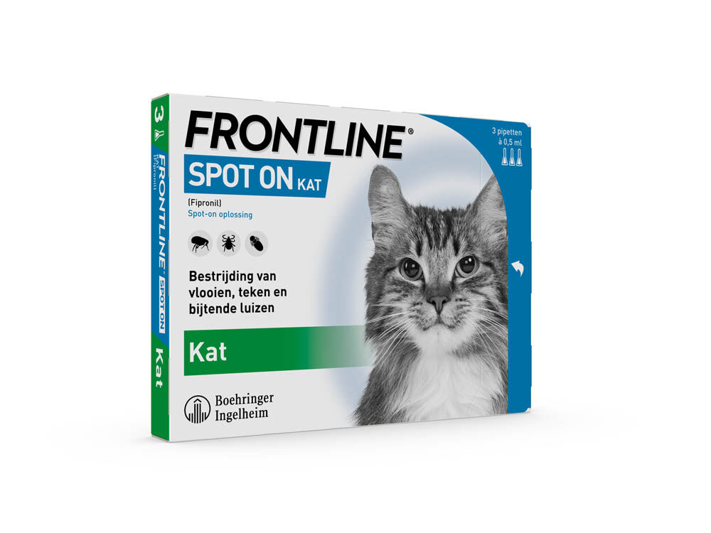 Frontline Spot On - Vlooien en tekenpipet - 3 pipetten