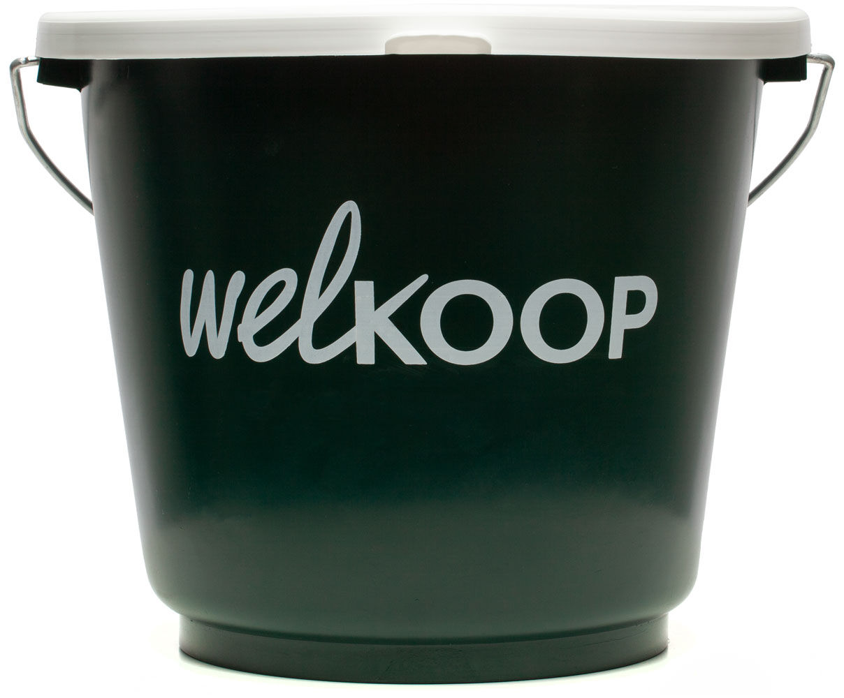 Welkoop Voeremmer met Deksel 12L - Groen