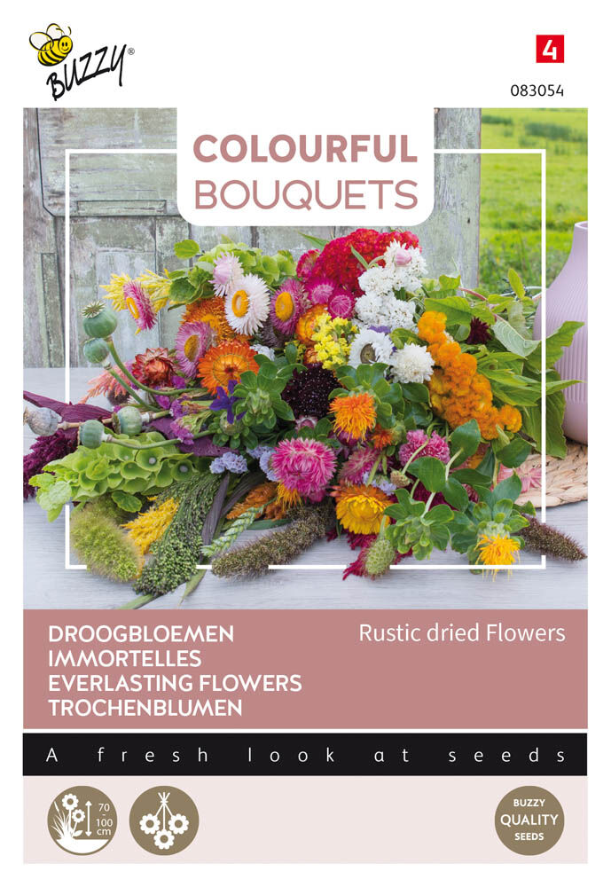 Buzzy Colourful Bouquets Rustic Dried Flowers - Bloemzaden Buzzy Colourful Bouquets Rustic Dried Flowers - Bloemzaden