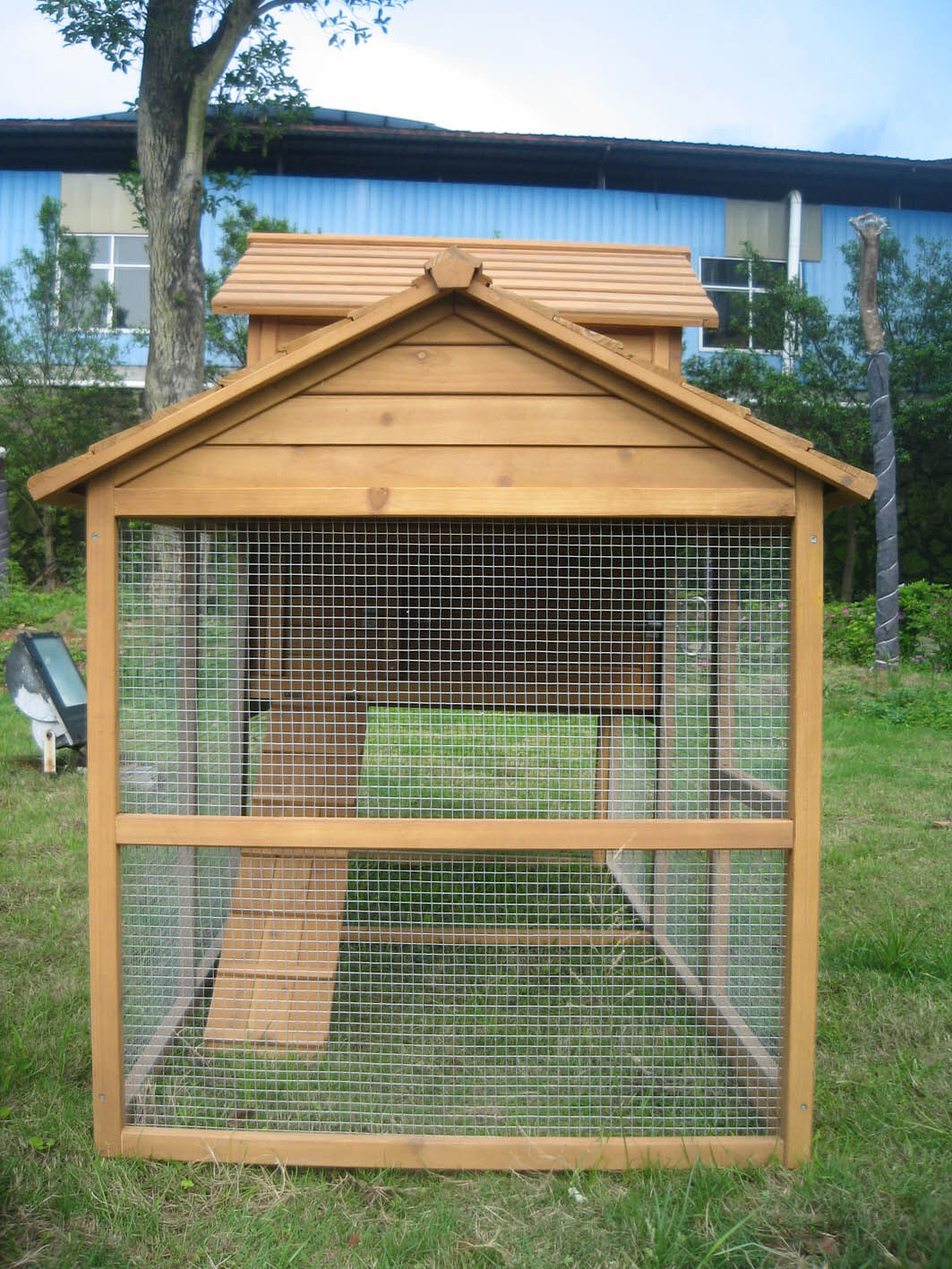 Holland - Kippenhok met ren - 155.00 cm - Bruin - 250.00 cm - 102.00 cm
