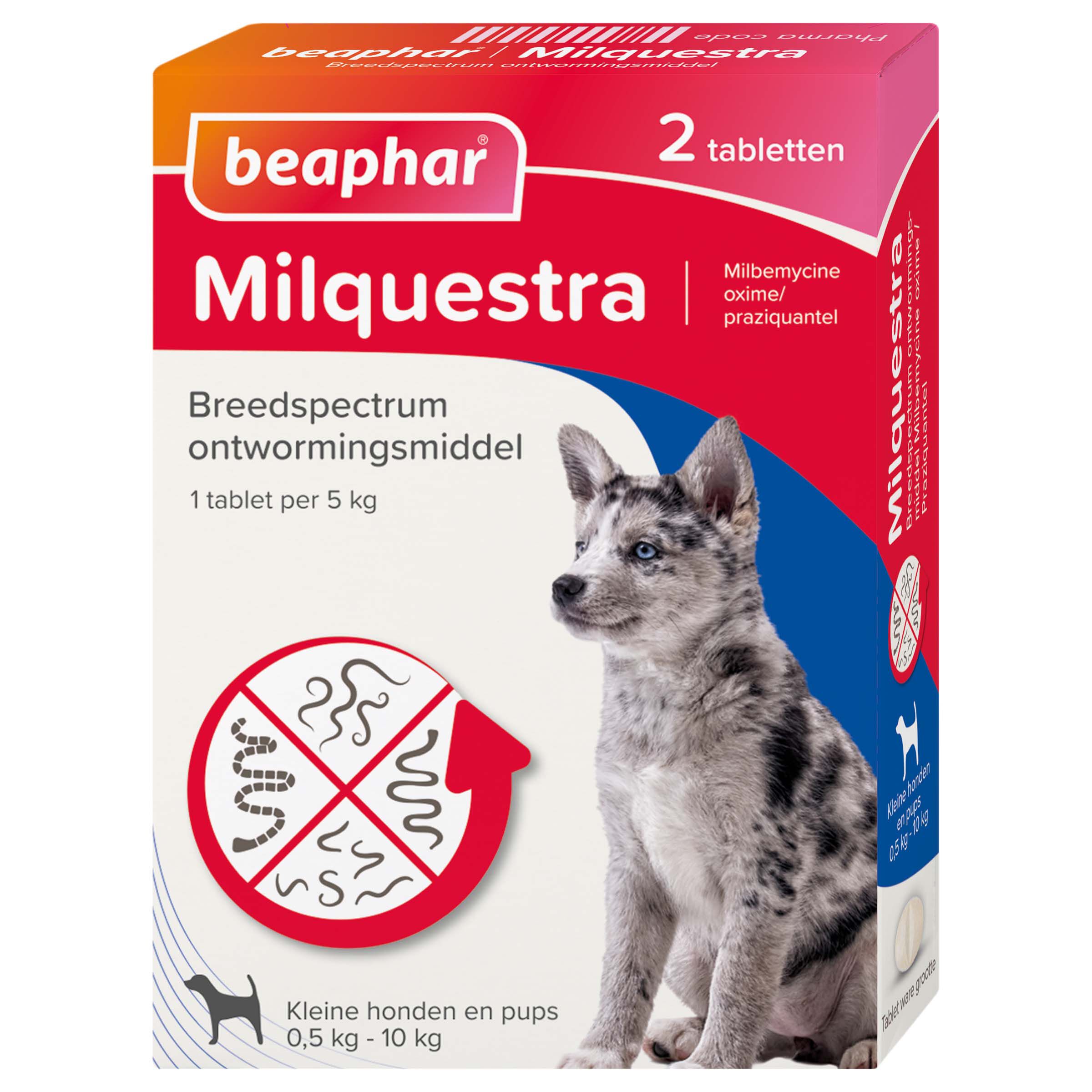 Beaphar Milquestra Pup 0,5-10kg - Wormenmiddel Beaphar Milquestra Pup 0,5-10kg - Wormenmiddel