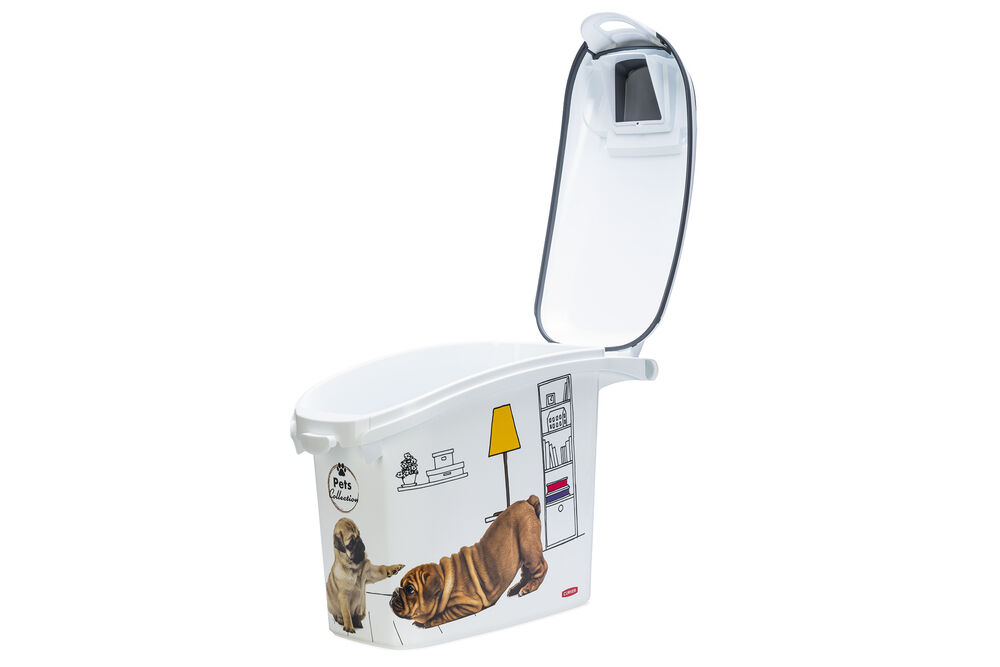 Curver Hond - Voercontainer - 15.00 l - 36.00 cm - Wit Grijs - 51.00 cm - 23.00 cm