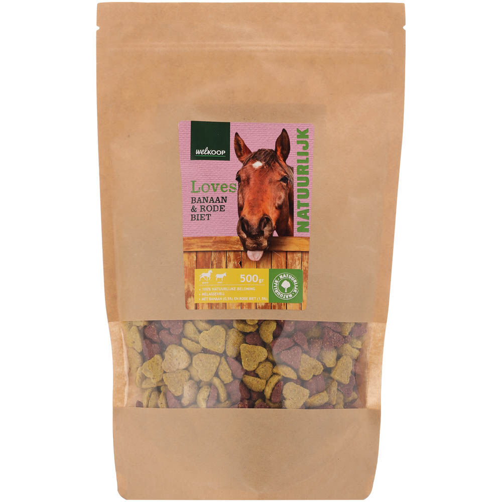Welkoop Loves - paardensnack - 500.00 - Banaan & Rode biet