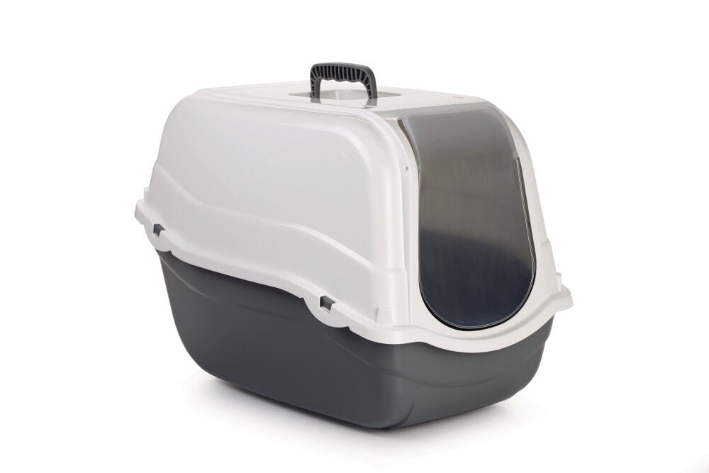 Beeztees Romeo - Kattenbak - Grijs Wit - 41x39x57 cm Beeztees Romeo - Kattenbak - Grijs Wit - 41x39x57 cm