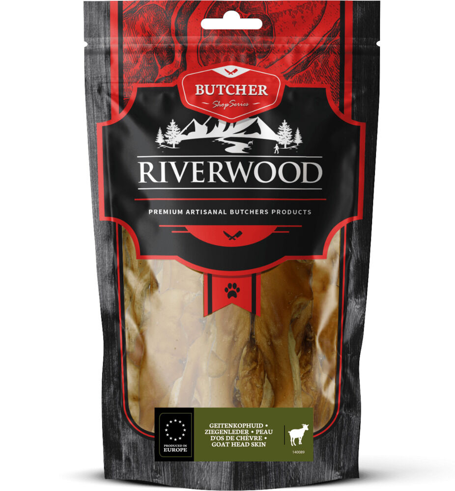 Riverwood Butcher Shop Series Geitekophuid - Hondensnack Riverwood Butcher Shop Series Geitekophuid - Hondensnack