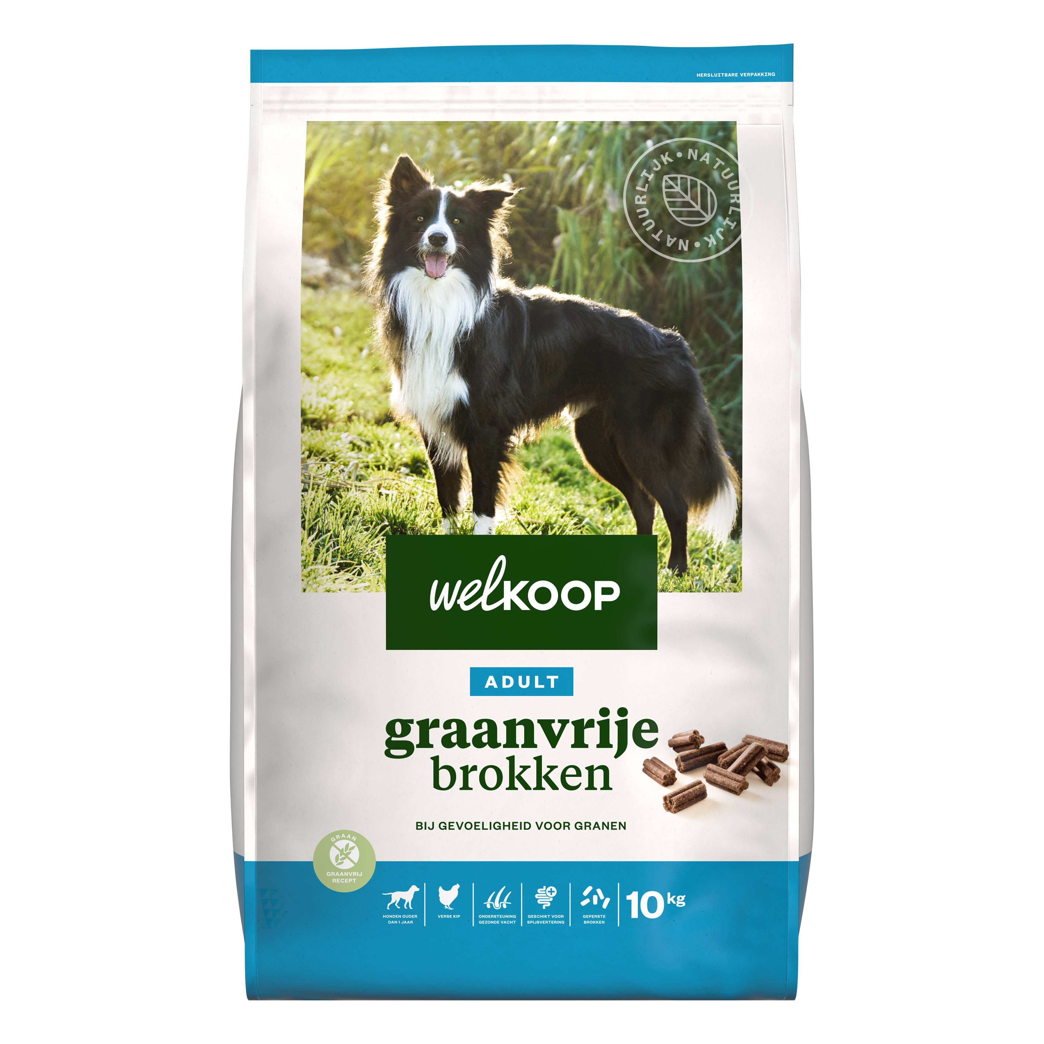 Welkoop Adult Geperste brokken - Graanvrij - Hondenvoer - 5 - kip Welkoop Adult Geperste brokken - Graanvrij - Hondenvoer - 5 - kip