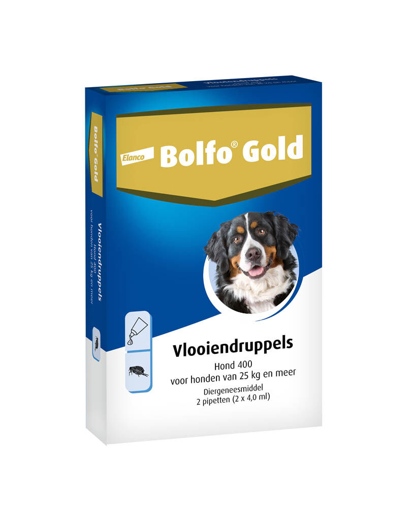 Bolfo Gold Hond 400 - Pipet - Anti vlooien Hond - L Bolfo Gold Hond 400 - Pipet - Anti vlooien Hond - L