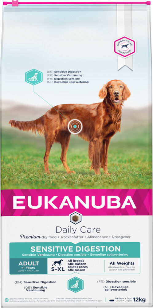 Eukanuba Daily Care Sensitive Digestion Adult - Hondenvoer - 12 - kip Eukanuba Daily Care Sensitive Digestion Adult - Hondenvoer - 12 - kip
