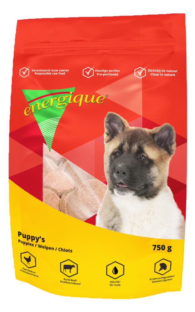 Energique Puppy - Vers Vlees - Hondenvoer - Kip - Rund - 750 gram