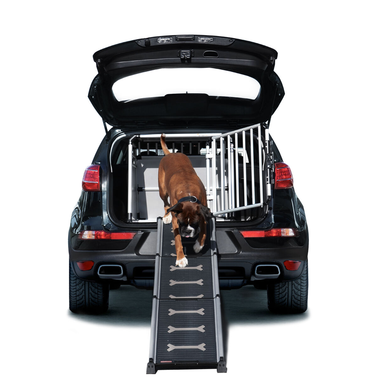 Proline Easy-steps - Loopplank Hond - Uitschuifbaar - zwart - 42.00 cm