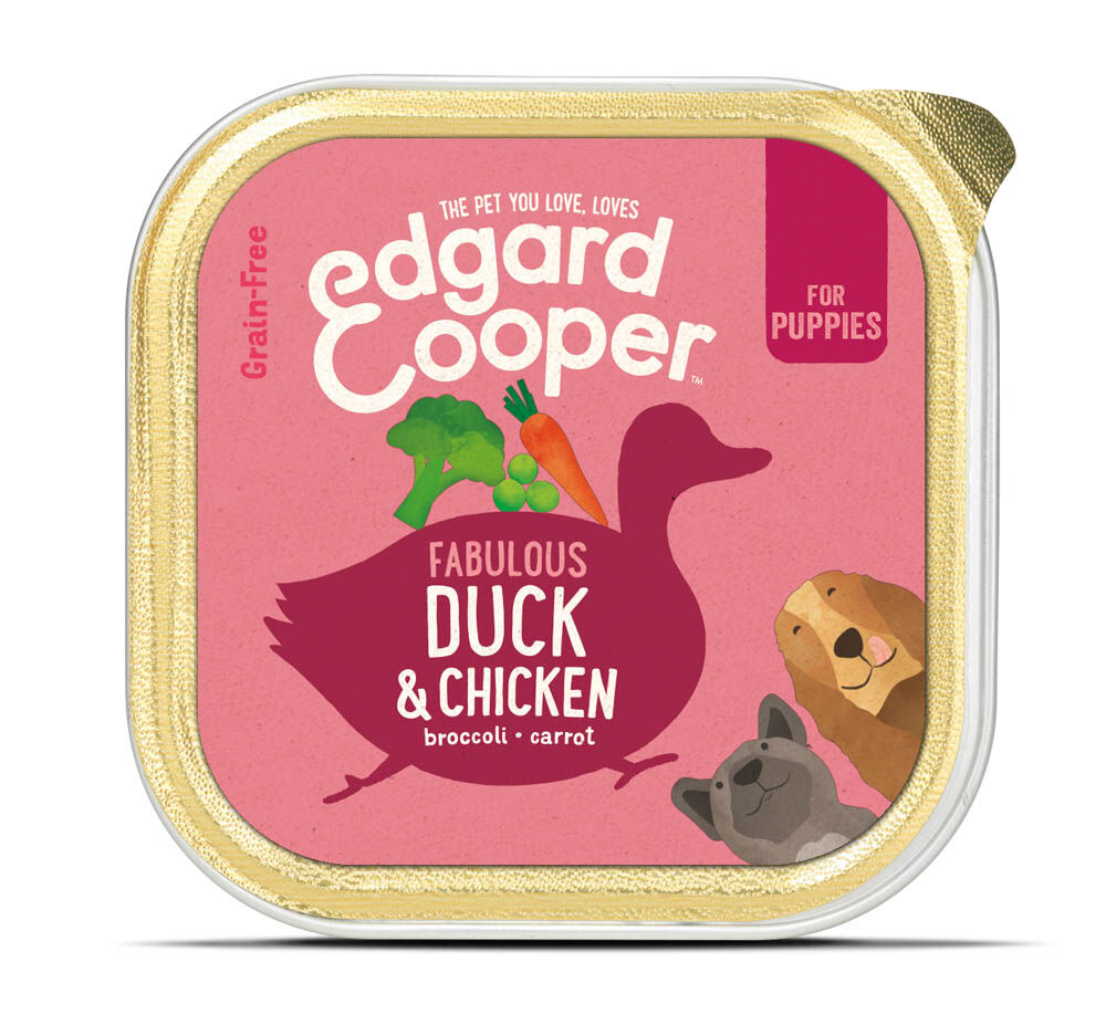 Edgard & Cooper Puppy - Hondenvoer - Eend - Kip - 300 gram