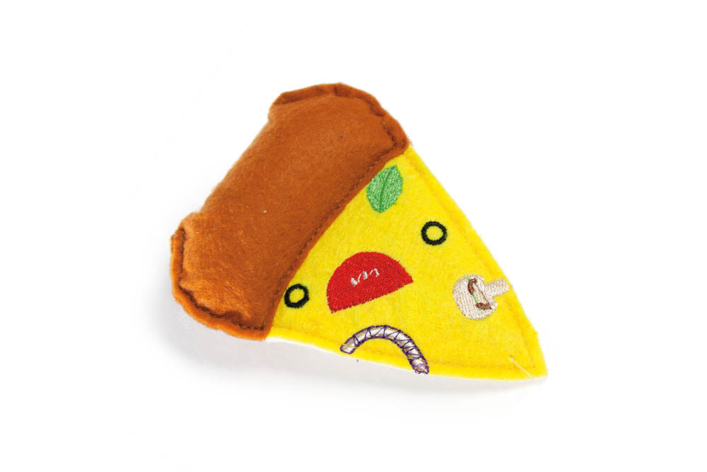 Karlie Pizzapunt - Knuffel - Kattenspeeltje - 1.00 cm - Geel - 8.00 cm - 10.50 cm