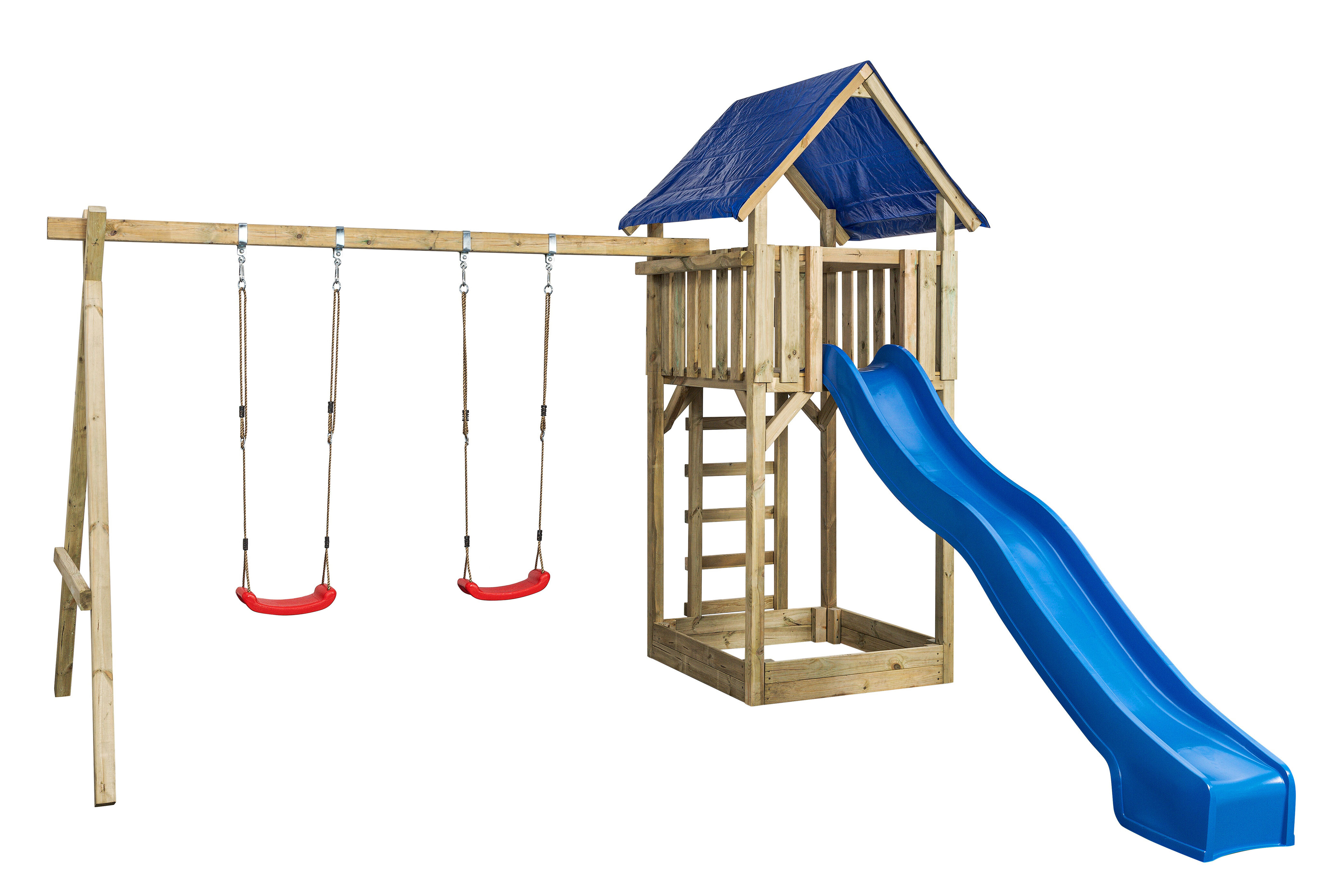 Swing King Jonas - Speeltoestel - Blauw - Hout