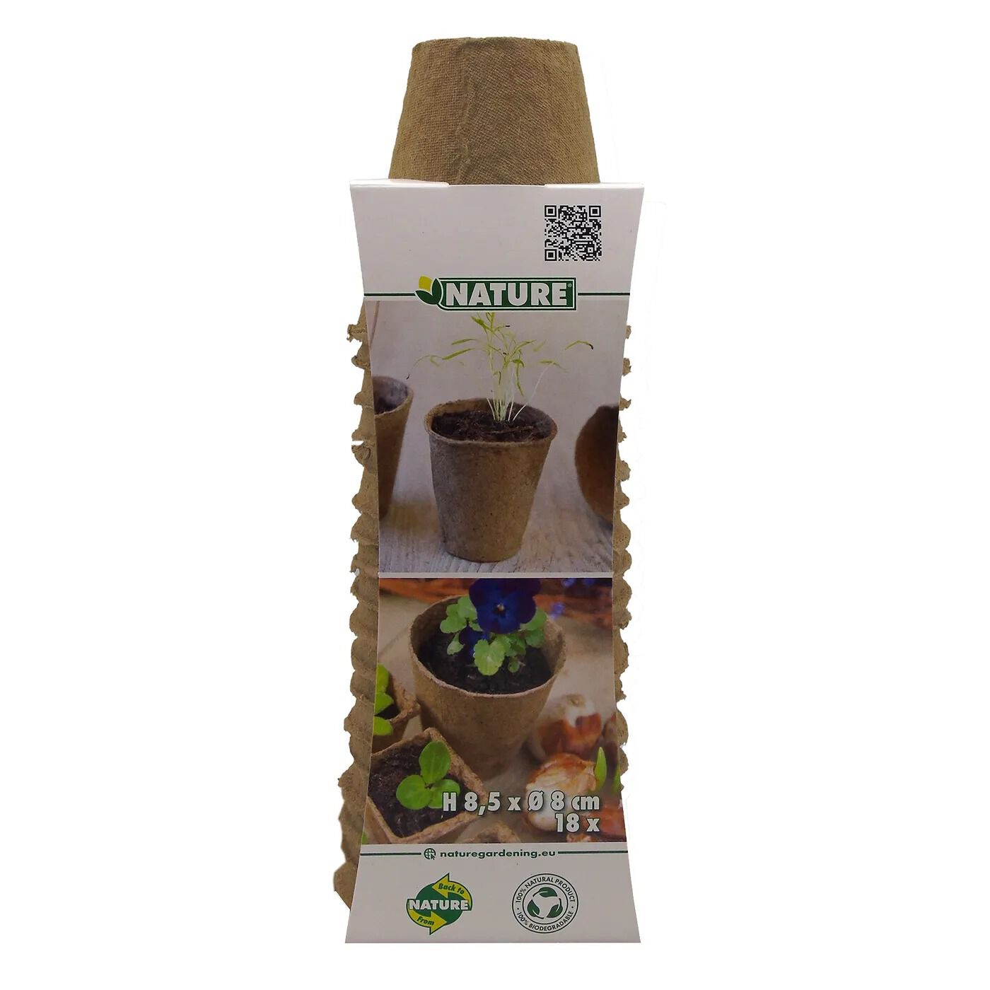 Nature - Turfpotjes - 18 Stuks - 26.00 cm - 8.50 cm - 26.00 cm