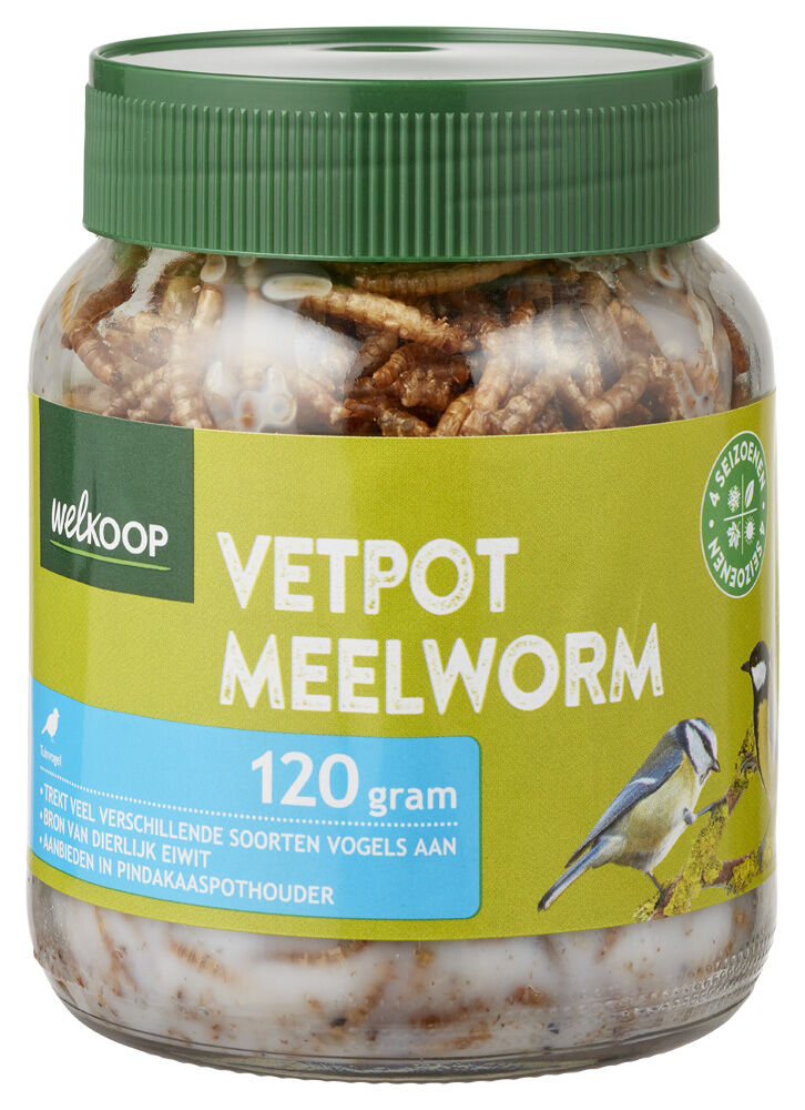 Welkoop Meelwormen Tuinvogelvoer - Vetpot Welkoop Meelwormen Tuinvogelvoer - Vetpot