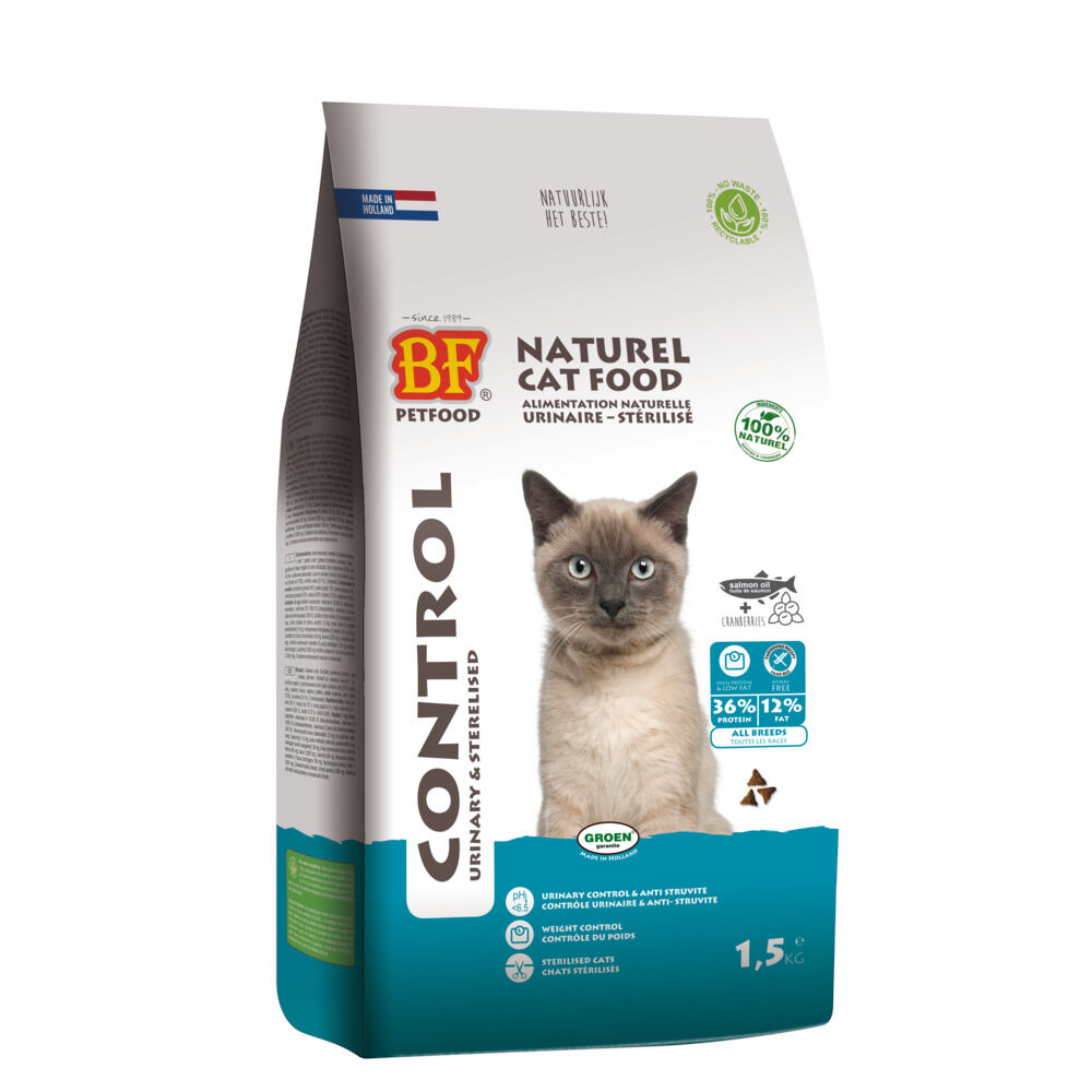 BF Petfood Control Urinary & Sterilised - Kattenvoer - Kip - Rund - 10 kg