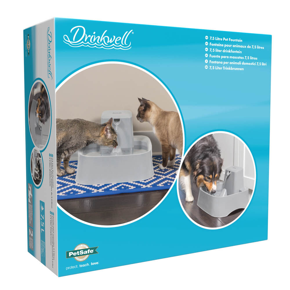 Petsafe Drinkwell - Drinkfontein - 37.00 cm - Grijs - 14.00 cm - 14.00 cm