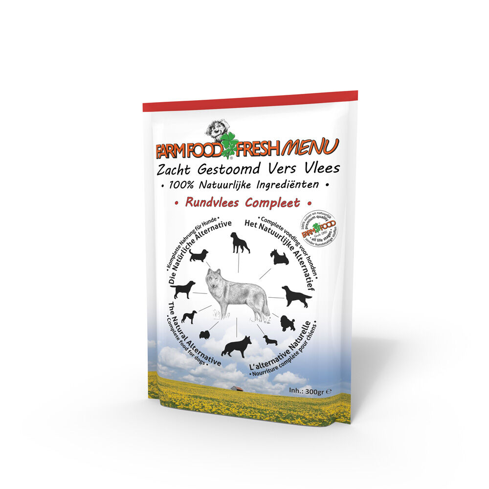 Farm Food Fresh Menu - Hondenvoer - 300.00 - rund Farm Food Fresh Menu - Hondenvoer - 300.00 - rund