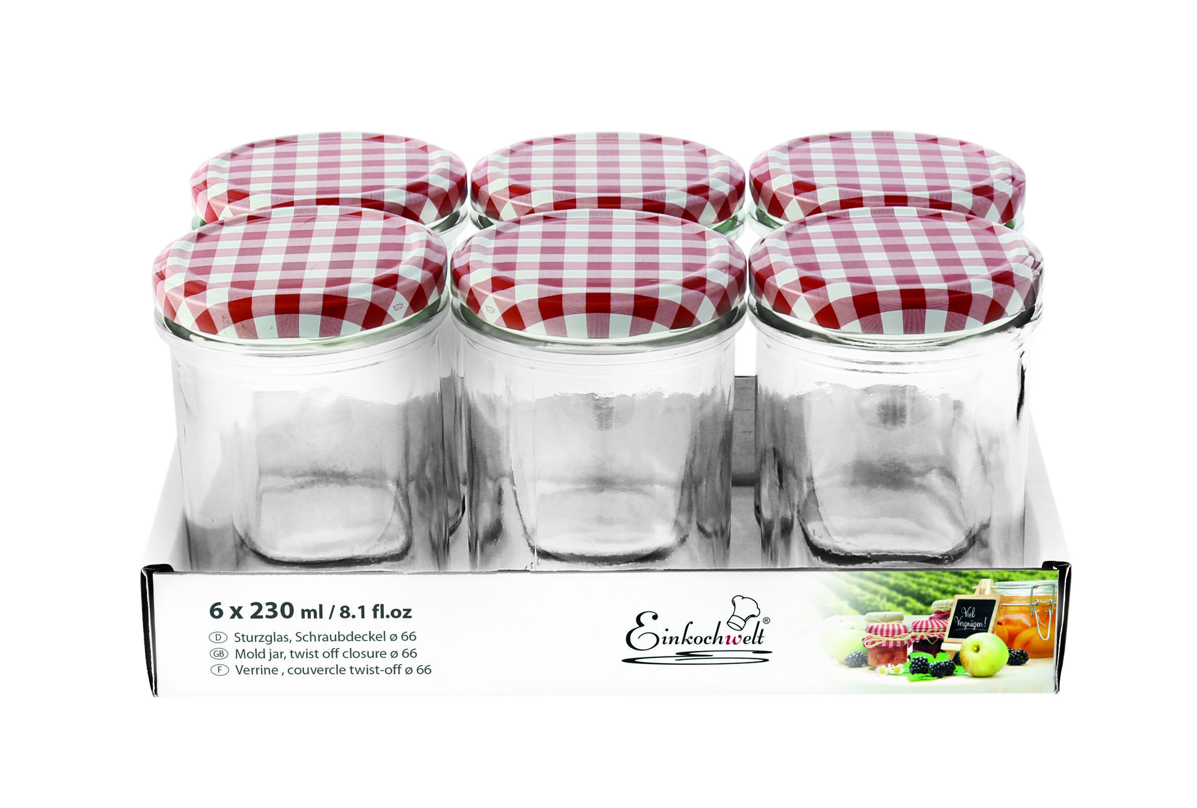 Jampotten - 0.23 l - 9.50 cm - 21.20 cm - 13.70 cm