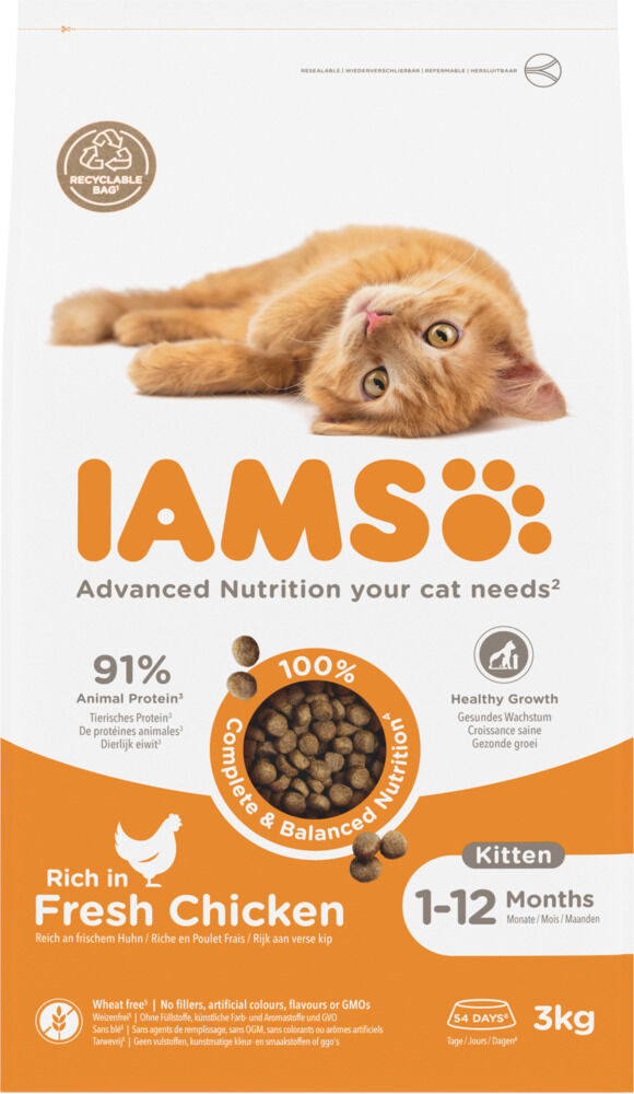 Iams Kitten & Junior - Kattenvoer - 3 - kip