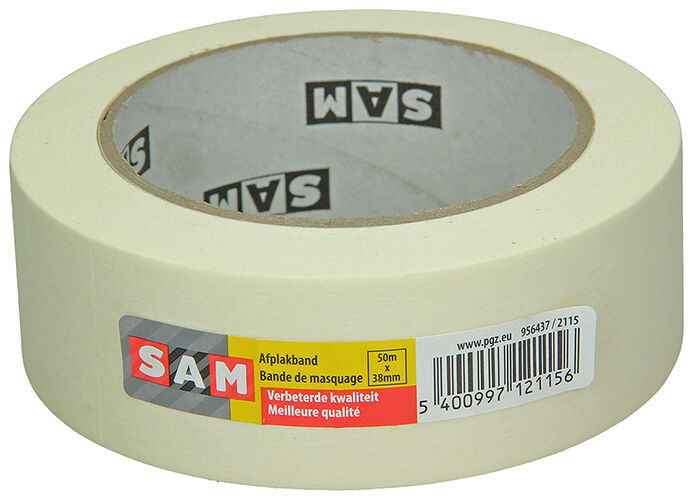 SAM 50m x 38 mm - Afplaktape - Wit - 11x11x3.8 cm - 4.1 cm SAM 50m x 38 mm - Afplaktape - Wit - 11x11x3.8 cm - 4.1 cm
