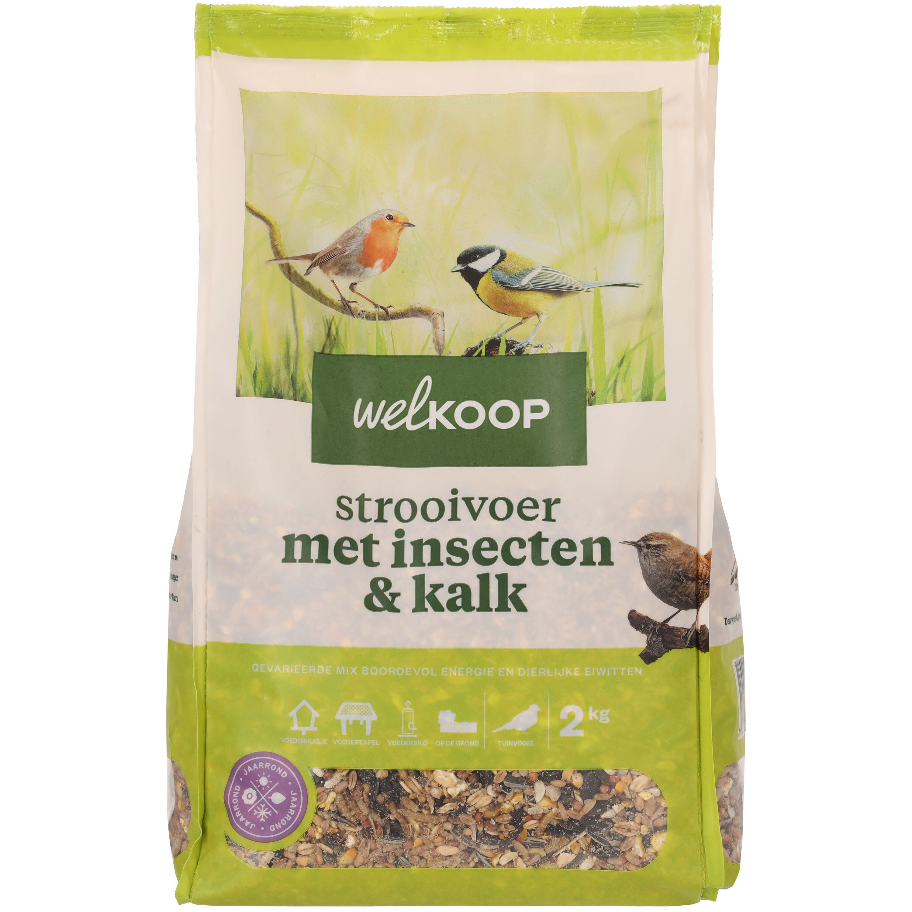 Welkoop - Strooivoer - Tuinvogelvoer - 2 - Kalk, insecten Welkoop - Strooivoer - Tuinvogelvoer - 2 - Kalk, insecten