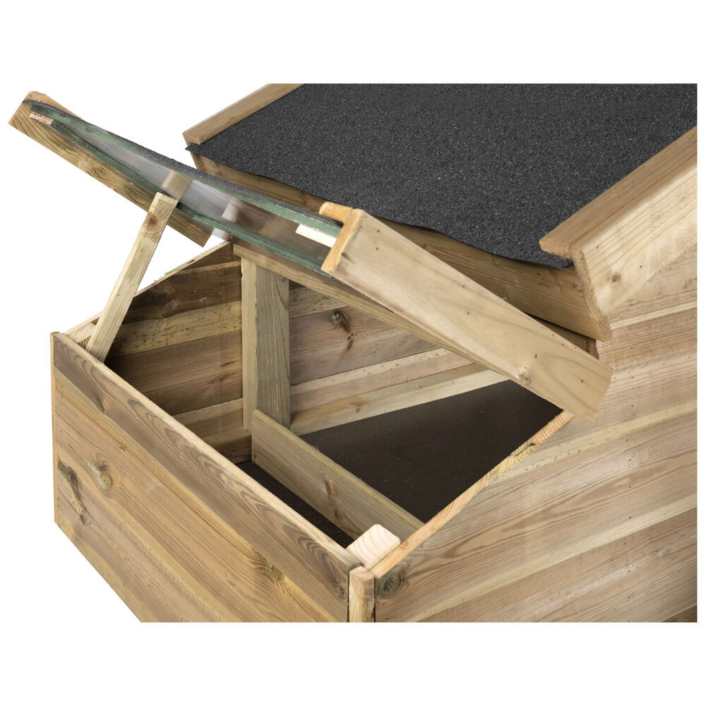 Voldux Romy - Kippenhok met ren - 160.00 cm - Naturel - 300.00 cm - Groot - 90.00 cm