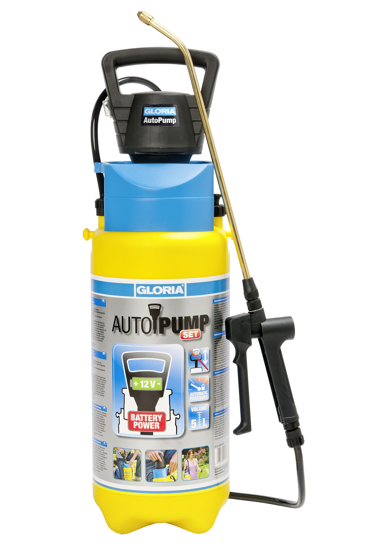 Gloria Drukspuit Prima 5 met Automatische Pomp - Drukspuiten - 5 l - 125 cm Gloria Drukspuit Prima 5 met Automatische Pomp - Drukspuiten - 5 l - 125 cm