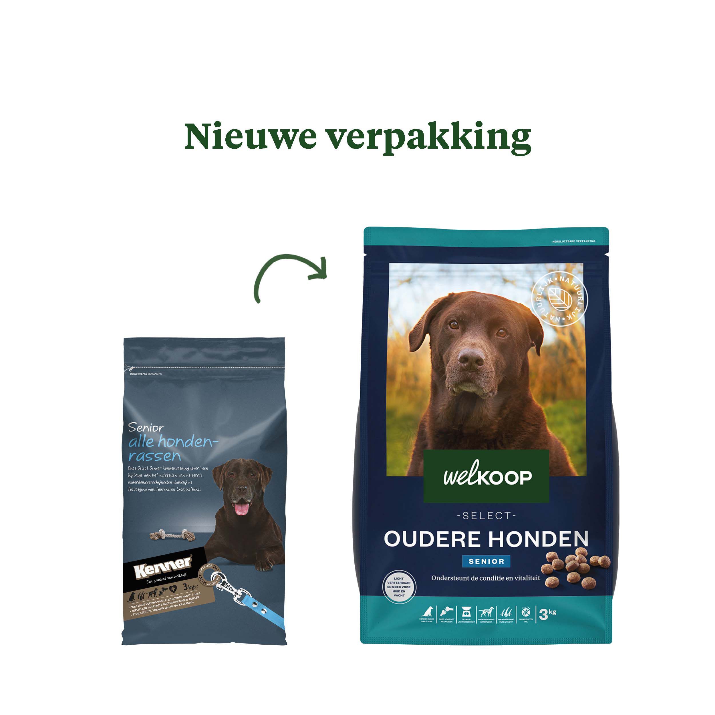 Welkoop Select Senior Krokante brokken - Hondenvoer - 3.00 - kip