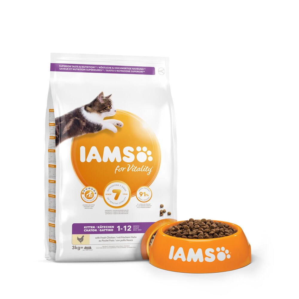 Iams Kitten & Junior - Kattenvoer - 3 - kip