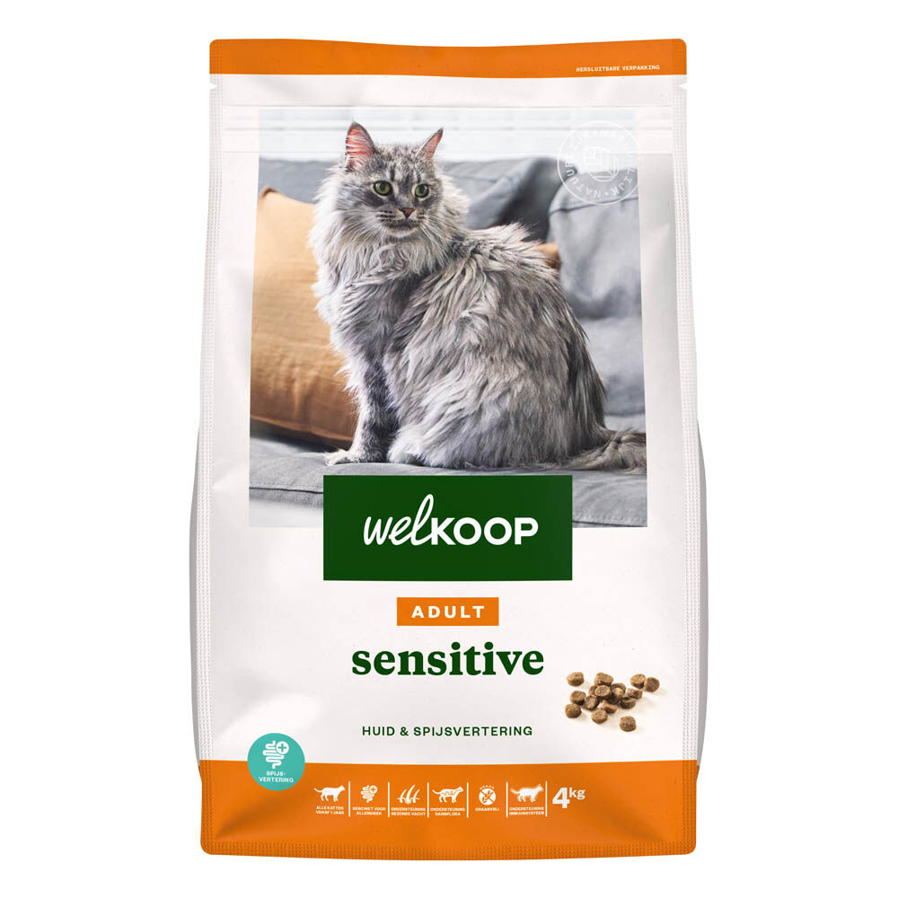Welkoop Adult Sensitive - Kattenvoer - 4 - kip Welkoop Adult Sensitive - Kattenvoer - 4 - kip